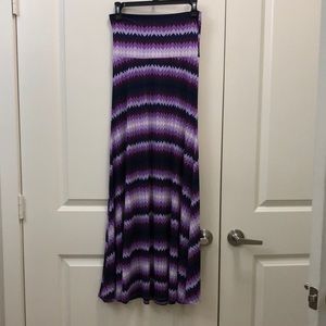 Lularoe Maxi Dress/ skirt purple blue